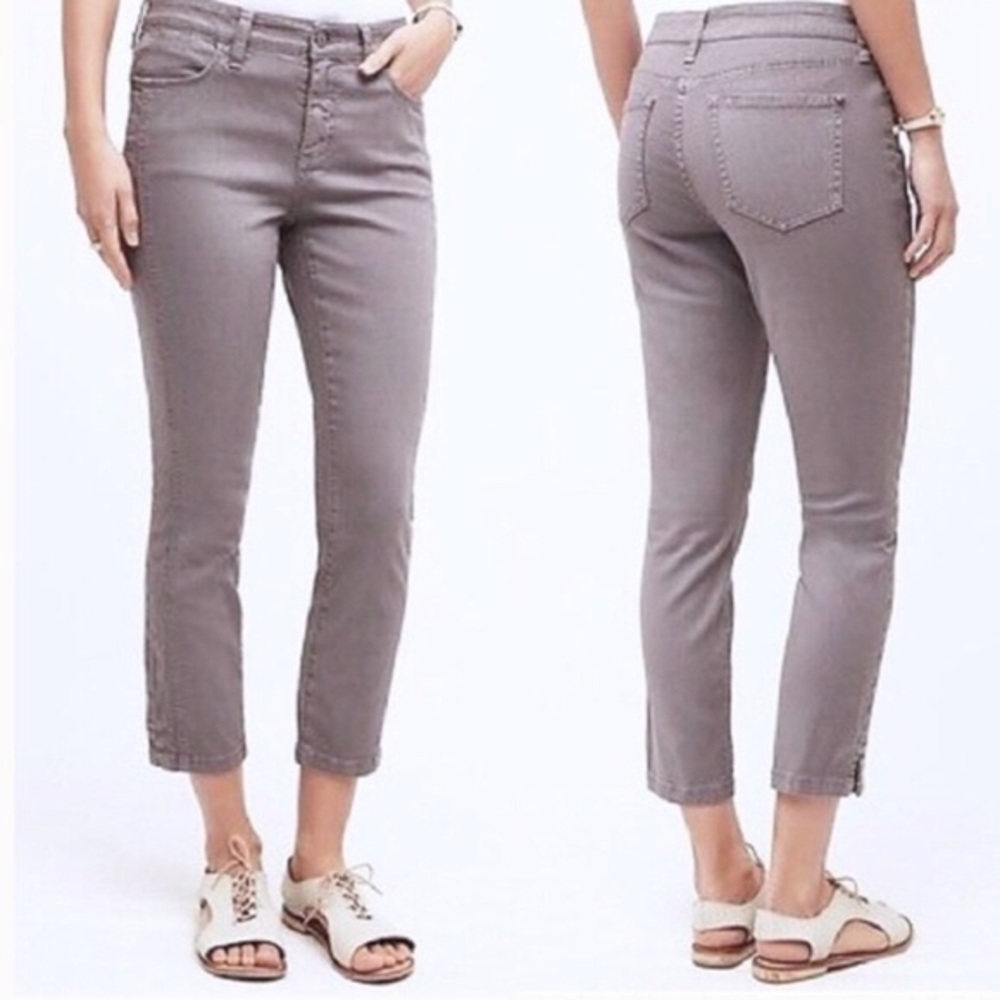 Anthro Pilcro and the Letterpress gray Stet jeans